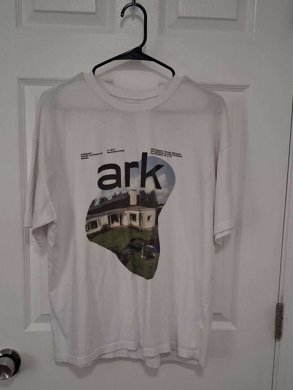 White Graphic Home Art Tee Print